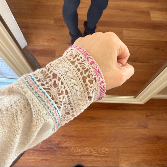 American rag zip up boho sweater - Picture 6 of 6